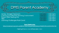 DMS Parent Academy